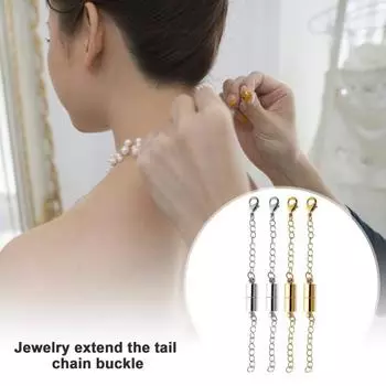 Yousheng 4/8 шт. Браслет Удлиненные цепочки Зажим-лобстер Нержавеющая сталь Противоразрывное магнитное соединение DIY Регулируемые магнитные удлинители ожерелья 4pcs