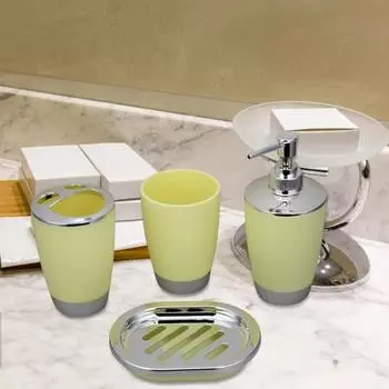 Yousheng 4 шт./комплект стакан для полоскания рта, набор для ванной комнаты, стакан для зубной щетки с зубной пастой, флакон для лосьона, мыльница, набор принадлежностей для раковины фиолетовый