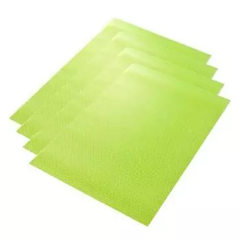 Yousheng 4 шт. коврик для полки PEVA, противообрастающий вкладыш для холодильника, противоскользящая подкладка, салфетки для столовых приборов зелёный