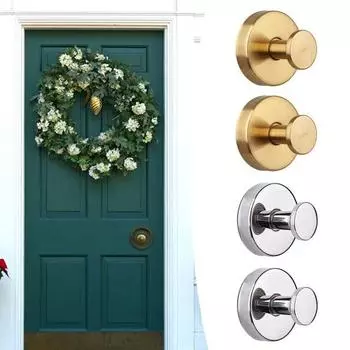 Yousheng 4 шт. крючки для хранения присоски вешалки для венков прочные несущие нагрузку нержавеющие простые в установке стеклянные дверные крючки для венков H