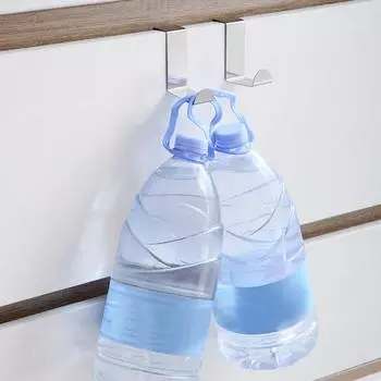 Yousheng 4 шт. крючки для задней двери, нержавеющие, антидеформационные, прочные, несущие нагрузку, органайзер для полотенец, вешалки для шкафа серебряный