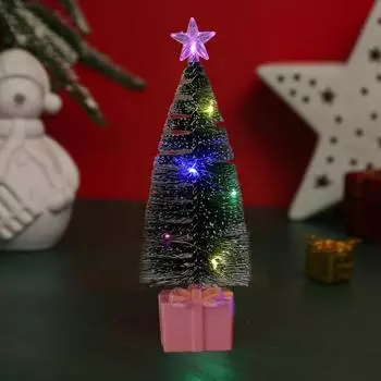 Yousheng 4 шт. маленькие елочные украшения со светодиодными лампами на батарейках реалистичные мини настольные аксессуары для рождественской елки 4pcs