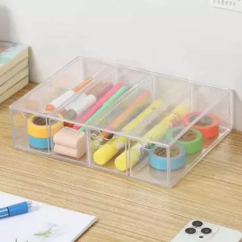 Yousheng 4 шт. органайзер для хранения очков большой емкости пылезащитный прозрачный штабелируемый ящик для хранения солнцезащитных очков с крышкой чистый