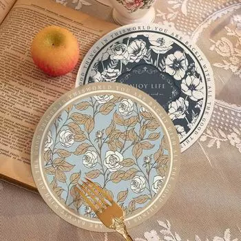 Yousheng 4 шт. подставка под стакан впитывающая термостойкая нескользящая легко моющаяся цветочная печать коврик для чашки для украшения кухни дома 4pcs