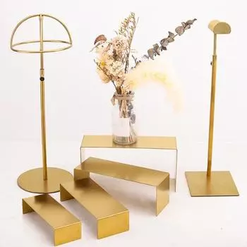 Yousheng 4 шт. подставки для дисплеев, нержавеющие, высокая устойчивость, зеркальная отделка, легко чистить, держатели для хранения ювелирных изделий, косметики, подставки для кексов серебряный