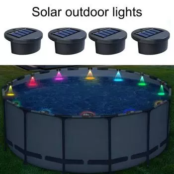 Yousheng 4 шт. садовый светильник водонепроницаемый беспроводной на солнечной энергии бассейн краевой светильник украшение патио ночник лестничный забор балкон двор мини-лампа White Light.