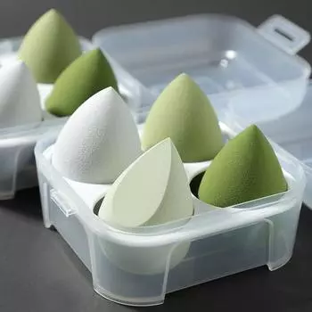 Yousheng 4 шт. спонж для макияжа латексный безосновной тональный крем смешивание жидкая пудра нанесение крема косметический спонж блендер женские профессиональные инструменты для макияжа жёлтый
