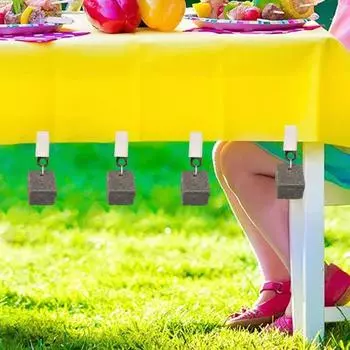 Yousheng 4 шт., зажим для скатерти, стильная стабильная квадратная форма, мраморная скатерть, вес для пикников, вечеринок, свадеб на открытом воздухе