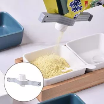 Yousheng 4 шт. зажим для запечатывания пищевых продуктов, герметичный зажим для завинчивающейся крышки, зажим для запечатывания пакетов с молоком, порошком, солью, многоразовые зажимы для пакетов для закусок и специй серый