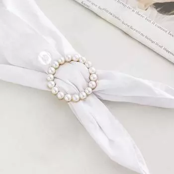 Yousheng 4 шт. зажимы для шарфа, круглые завязки для галстуков из сплава, затягивающиеся на талии, пряжка со стразами, искусственный жемчуг, угловая завязанная пуговица для женщин 4pcs