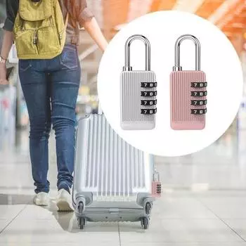 Yousheng 4-значный кодовый замок из цинкового сплава, противоугонный замок для шкафа в общежитии, наружный кодовый замок для школьных сумок, багажа, спортзала, путешествий чёрный