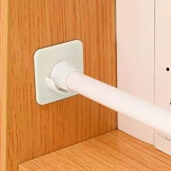 Yousheng 4Pcs держатель для душевой рейки с прочным клеем, водонепроницаемый, прочный, несущий нагрузку, простой в установке, без сверления, держатель для душевой занавески S