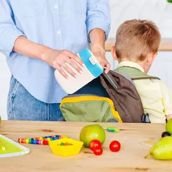 Yousheng 500 мл нержавеющая сталь вакуумная чашка для горячей еды детский герметичный изолированный пищевой контейнер со складной ложкой банка для обеда с широким горлом