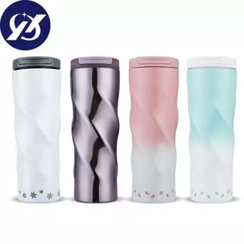 Yousheng 500 мл спиральная теплоизоляционная термокружка из нержавеющей стали герметичная кофейная чашка синий