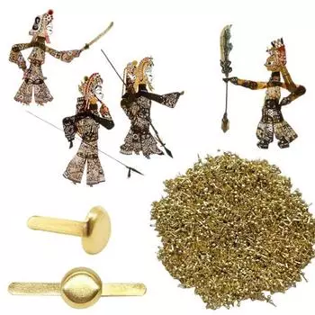 Yousheng 500 шт. Мини-гвоздики с металлическим покрытием, круглые бумажные застежки для бумажного творчества, скрапбукинга, проектов своими руками, декоративные принадлежности