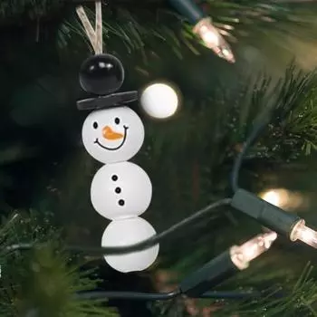 Yousheng 50/100 шт. рождественские снеговики деревянные бусины прочные DIY ремесло браслет ожерелье изготовление ювелирных изделий мультяшный снеговик набор бусин россыпью 50pcs