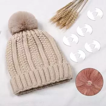 Yousheng 50 шт. помпоны кнопки DIY акриловые съемные помпоны держатели для вязаных шапок шапочки колпачки украшения чистый