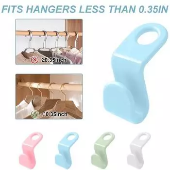 Yousheng 50 шт. вешалки для одежды, соединительные крючки, мини-размер, многоцветные, универсальные, экономящие место, вешалки, зажимы для вешалок для одежды