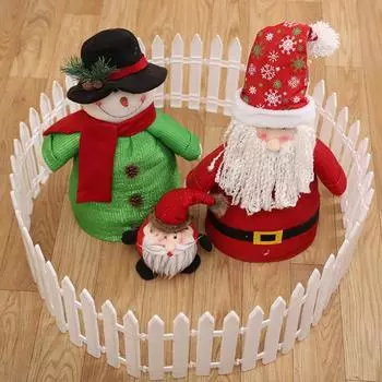 Yousheng 5/10/25 шт. Рождественский забор, белый штакетник для рождественской елки, простая сборка, многоразовый рождественский забор для праздничного внутреннего украшения 5pcs белый