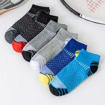 Yousheng 5 пар мужских баскетбольных носков, впитывающих пот, влагоотводящих, дышащих, с низким вырезом, противоскользящие носки для повседневной носки, занятий спортом и йогой