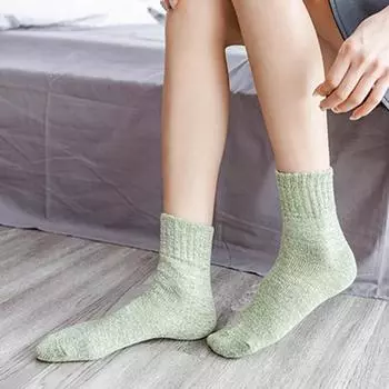 Yousheng 5 пар зимних носков, однотонные шерстяные носки, толстые вязаные носки, носки для ботинок для женщин и мужчин, повседневная одежда для сна 5pcs