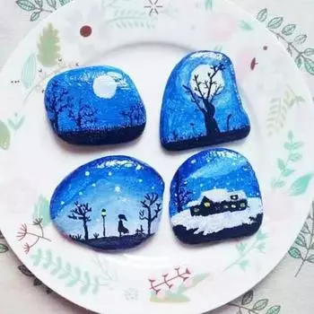 Yousheng 5 шт. Живопись Галька Натуральные речные камни Гладкие неполированные плоские камешки для детей и взрослых Живопись Искусство DIY Ремесло Садовый декор S