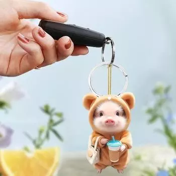 Yousheng 5 шт. акриловый кулон зеркало заднего вида украшение с шнурком легко повесить очаровательный кулон в виде свиньи украшение на рождественскую елку