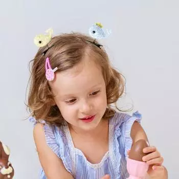 Yousheng 5 шт. детские забавные весенние заколки для волос с пайетками, бабочками, собакой, кроликом, декоративная заколка для волос, противоскользящая, устойчивая к ржавчине заколка для волос, аксессуар для волос A