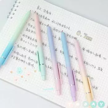 Yousheng 5 шт. гелевые ручки, выдвижные гелевые ручки с защитой от стресса, кончик 0,7 мм, удобный захват, ручки с щелчковым дизайном 5pcs