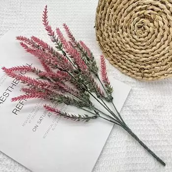 Yousheng 5 шт. искусственная лаванда 5 вилок реалистичный пластиковый цветок свадебная вечеринка домашний офис стол центральный элемент искусственная цветочная ветка украшение темно-фиолетового