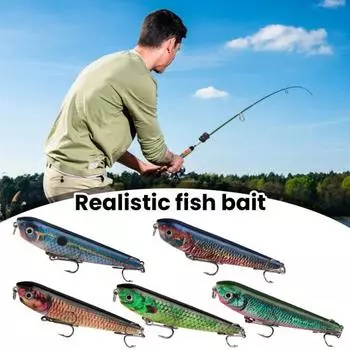 Yousheng 5 шт./набор 9 см/9,5 г 3D-печатная рыболовная приманка с тройным крючком, реалистичная плавающая приманка для ловли на джиг, аксессуары для рыбалки в пресной и соленой воде 5pcs
