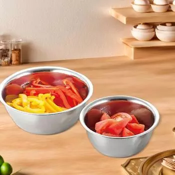 Yousheng 5 шт. набор мисок для смешивания из нержавеющей стали пищевой без BPA полированная поверхность утолщенная многофункциональная большая суповая миска 1 Set