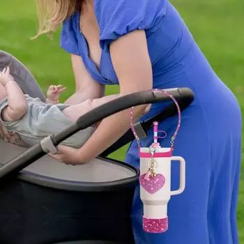 Yousheng 5 шт. набор силиконовых соломинок для стаканов 30/40 унций, включая подвески на ручки и ремешки, аксессуары для стаканов без бисфенола А для гидробутылок H