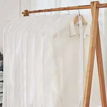 Yousheng 5 шт. пылезащитный мешок, прозрачный чехол для одежды, водонепроницаемый, пылезащитный, против плесени, без морщин, мешок для хранения белый