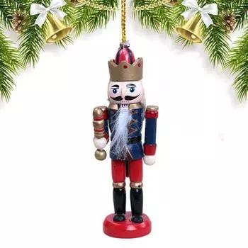 Yousheng 5 шт. рождественских деревянных солдатиков, украшения, милый многоразовый праздничный декор, рождественская елка, мультяшная фигурка, кукольный подвесной орнамент, праздничный подарок 5pcs