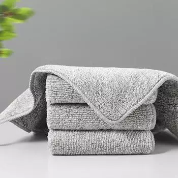 Yousheng 5 шт. тряпка из бамбукового волокна, супер водопоглощающая, утолщенная, безворсовая, мягкая, устойчивая к разрыву, маслостойкая подушечка для мытья посуды, кухонные полотенца 20x20cm