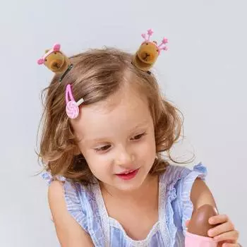 Yousheng 5 шт. заколки для волос мультфильм Capibala Декор носить розовые обручи для волос заколки для волос случайные цвета аксессуары для волос 5pcs