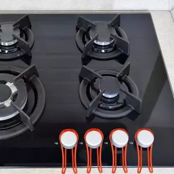 Yousheng 5 шт. Защитные крышки для ручек газовой плиты, замки для защиты от детей, простая установка защитного кожуха для кухонной плиты, защитная решетка для ручки плиты 5pcs чёрный