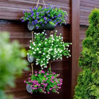 Yousheng 5 связок искусственных цветов для домашнего декора, всепогодные реалистичные искусственные растения, круглогодичное цветение, имитация букета для наружного и внутреннего декора жёлтый