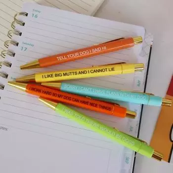 Yousheng 5Pcs Шариковая ручка Плавное письмо Опыт Пресс-дизайн Красочные металлические ручки для заметок Списки Заметки 5pcs