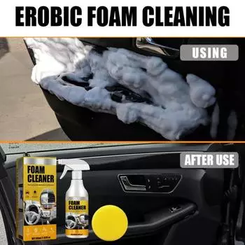 Yousheng 60 мл пенный очиститель салона автомобиля Экологичный быстродействующий очиститель обивки для виниловой кожи Многофункциональный пенящийся очиститель A