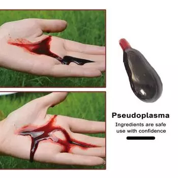 Yousheng 6/9/15/21 шт. капсулы с искусственной кровью на Хэллоуин, легко чистить, реквизит для драматических представлений, реалистичная поддельная плазма, поставка на Хэллоуин