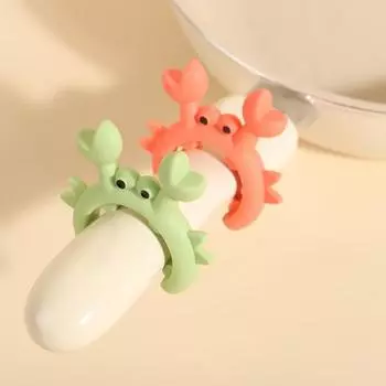 Yousheng 6 шт. держатели для лопаток термостойкие противоожоговые компактные многоцелевые силиконовые держатели для столовых приборов держатели для ложек в форме краба оранжевый