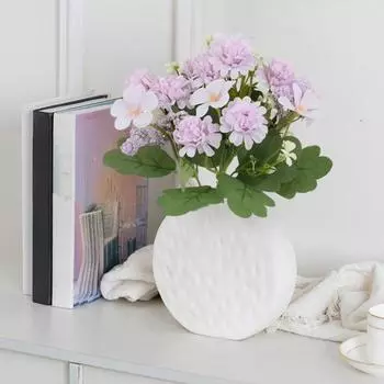 Yousheng 6 шт. искусственный цветок с зелеными листьями реалистичный поддельный пластиковый цветок для дома, офиса, свадьбы, вечеринки, помещения, улицы, искусственные цветы, растения, украшение