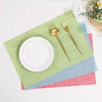 Yousheng 6 шт. набор подставок под столовые приборы ПВХ тканые нескользящие коврики для стола моющиеся термостойкие коврики под столовые приборы для использования в помещении и на открытом воздухе для ресторанного стола 30x45cm A