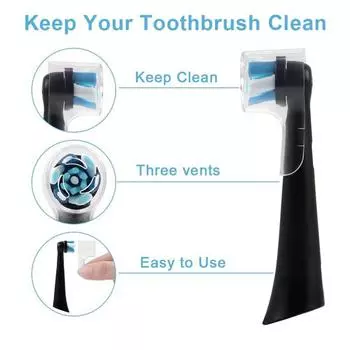 Yousheng 6 шт. пылезащитные чехлы для зубных щеток с вентиляционным отверстием, пищевые, без BPA, многоразовые защитные пылезащитные чехлы для серии IO