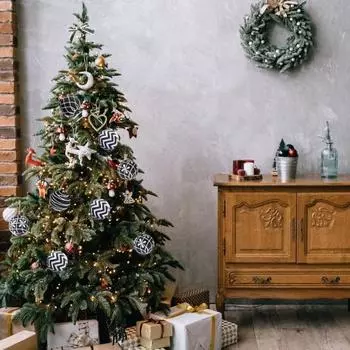 Yousheng 6 шт. Рождественские шары белые черные полоски расписанные вручную 6 см/8 см с подвесной веревкой украшение для дома праздничные орнаментные шары 6 cm C