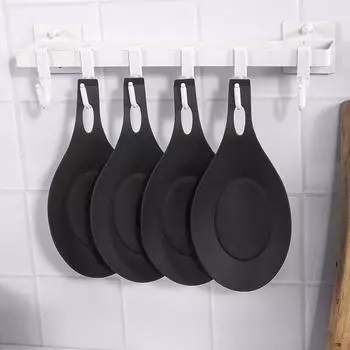 Yousheng 6 шт. силиконовая подставка для ложки термостойкая подставка для кухонной утвари легко моется держатель для ложки для лопаток щипцы современный кухонный аксессуар красный