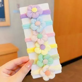 Yousheng 6 шт. женская резинка для волос с бантом, декоративная яркая цветная резинка для волос, толстые тонкие волосы, эластичное кольцо для волос, аксессуар для волос