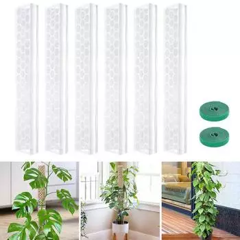 Yousheng 6Pcs Plastic Moss Pole Train Plants to Grow Upward Plant Stakes Indoor Plant Support Poles for Monstera Climbing Plants 6pcs